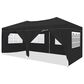 HOMLUX 10" x 20" Outdoor Pop Up Canopy Gazebo for Party in Black, , large