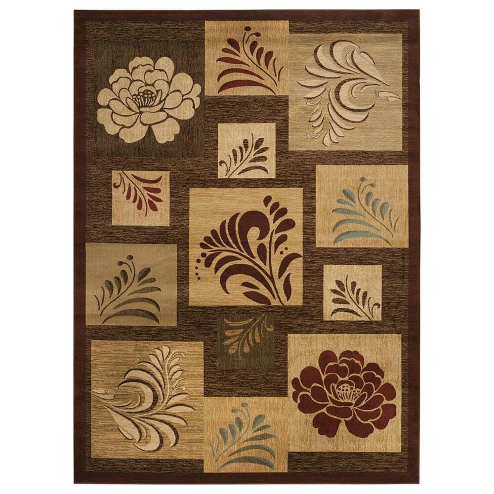Safavieh Lyndhurst LNH554 8" x 11" Brown and Multicolor Area Rug, , large