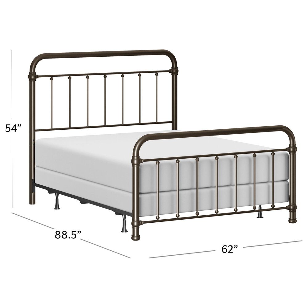 Richlands Furniture Kirkland Queen Slat Metal Bed in Dark Bronze, , large