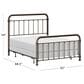 Richlands Furniture Kirkland Queen Slat Metal Bed in Dark Bronze, , large