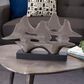 Maple and Jade Porcelain Sculpture in Silver and Black, , large