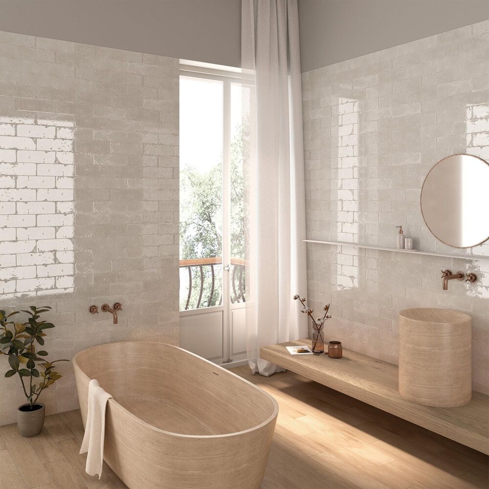 Emser Inhale Blanco 4&quot; x 12&quot; Porcelain Tile, , large