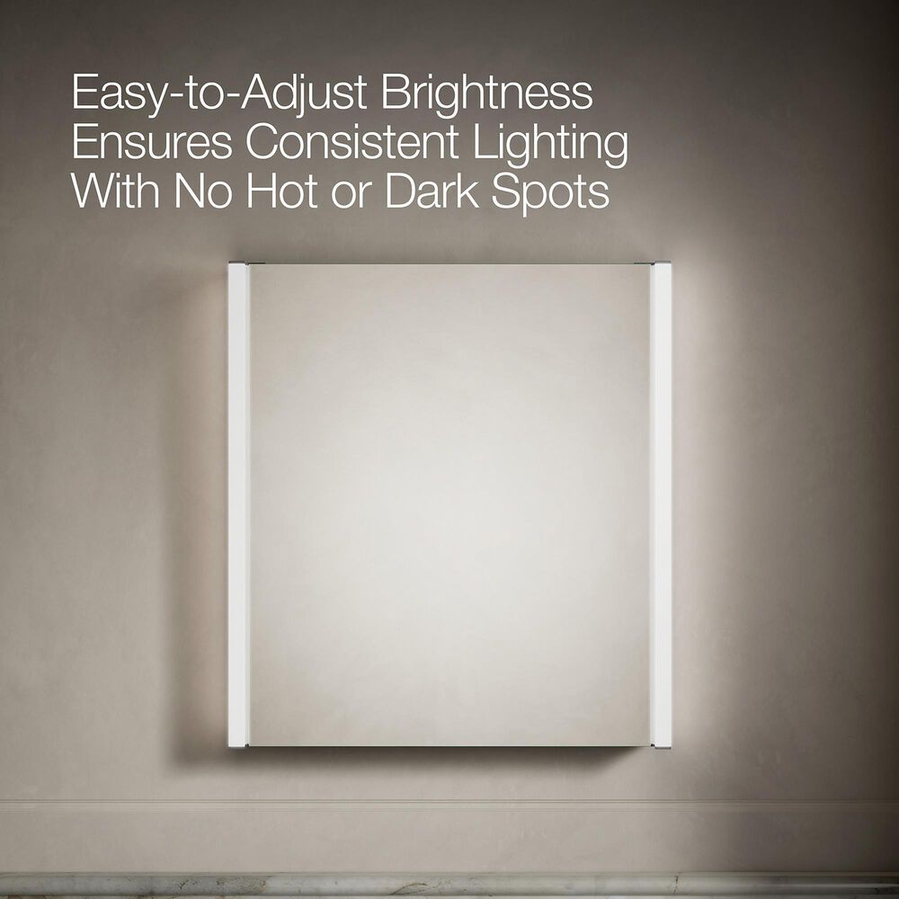 Kohler Maxstow 22" x 24" Lighted Medicine Cabinet in Dark Anodized Aluminum, , large