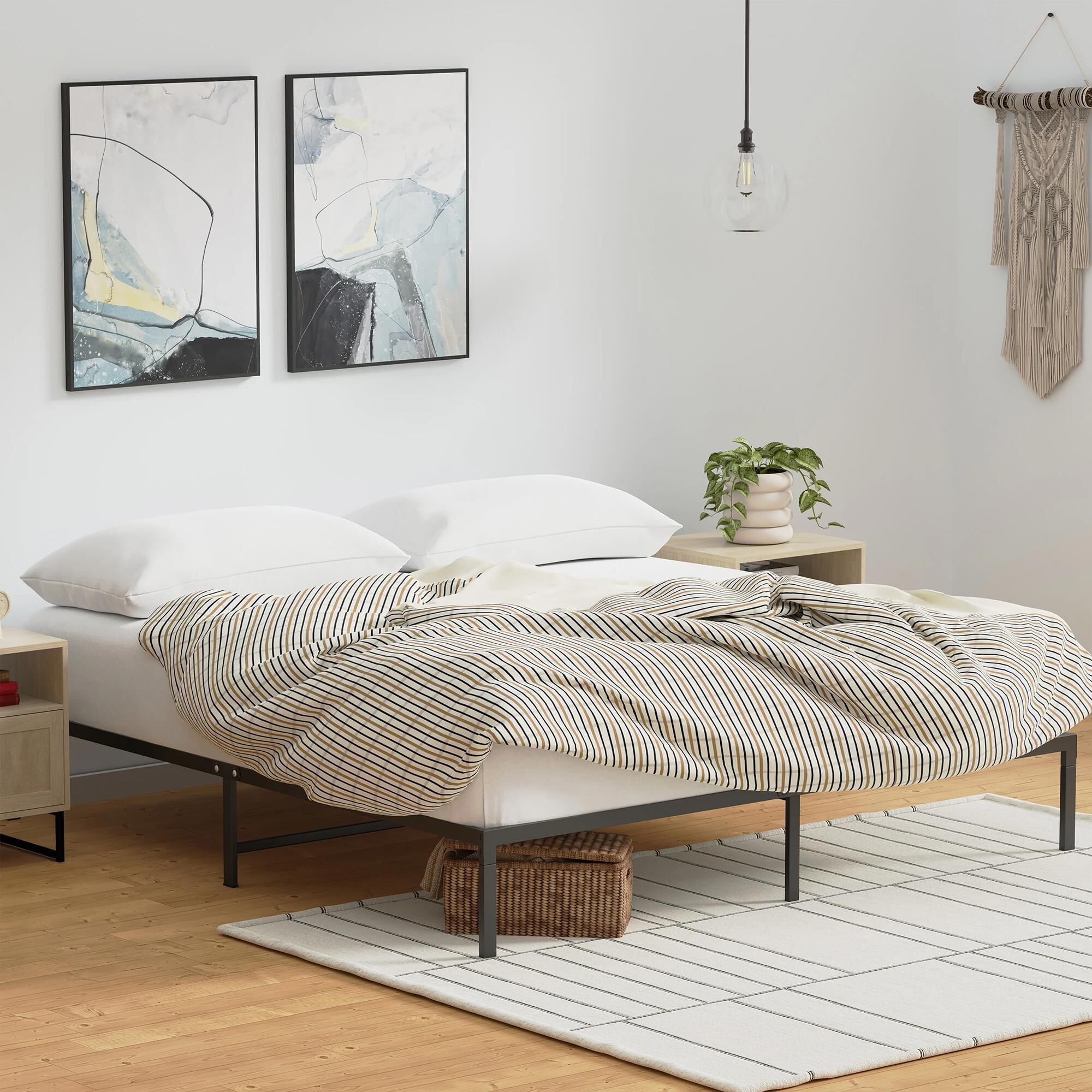 Lay Layページ　Steam Deck DIIYIV QUEEN BED FRAME CLASSIC METAL PLATFORM MATTRESS S86-Q