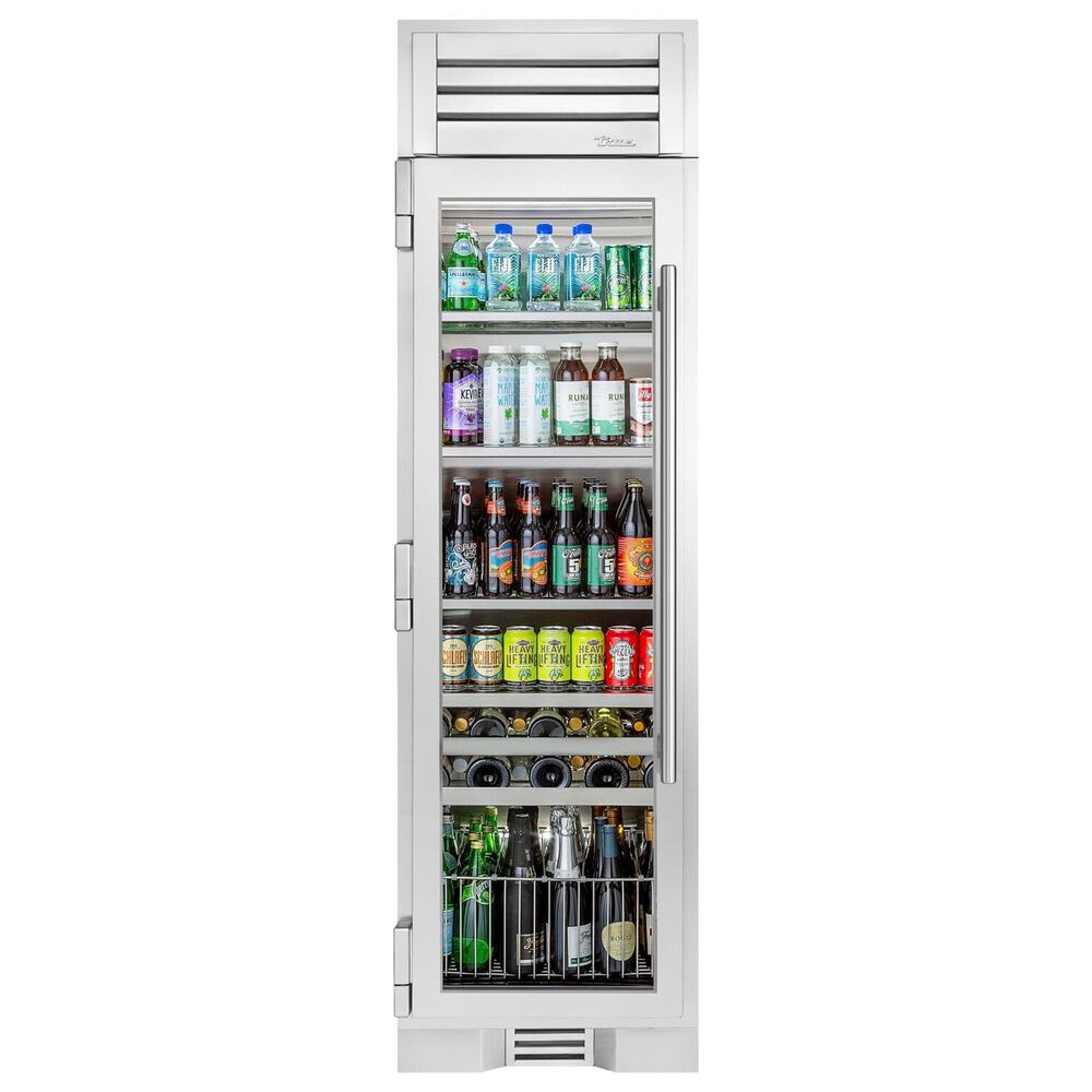 True Residential 15.4 Cu. Ft. Beverage Column with Left Hinge and Glass Door in Stainless Steel, , large