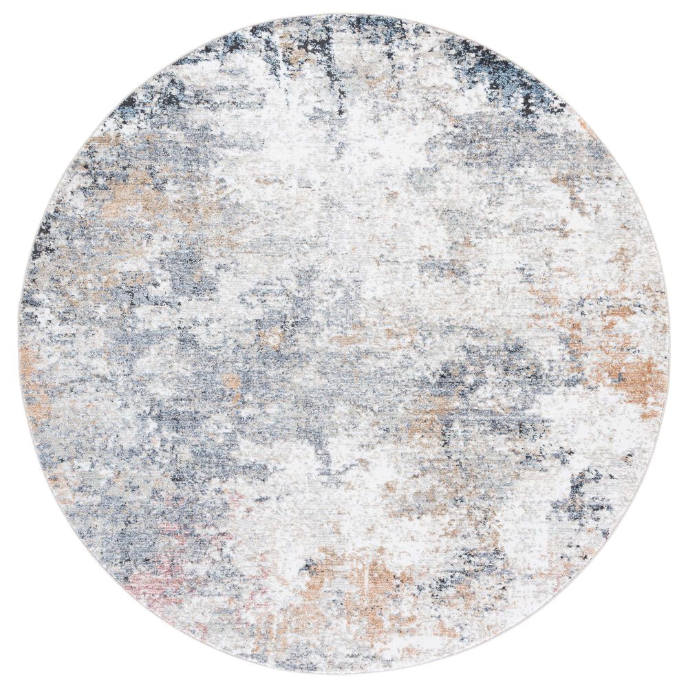 Safavieh Jasmine 5"3" Round Grey and Taupe Area Rug, , large