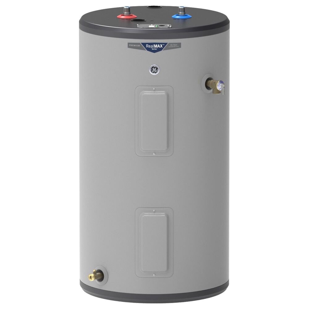 GE Appliances 30-Gallon Short Electric Water Heater with Stainless Steel Heating Elements in Gray, , large