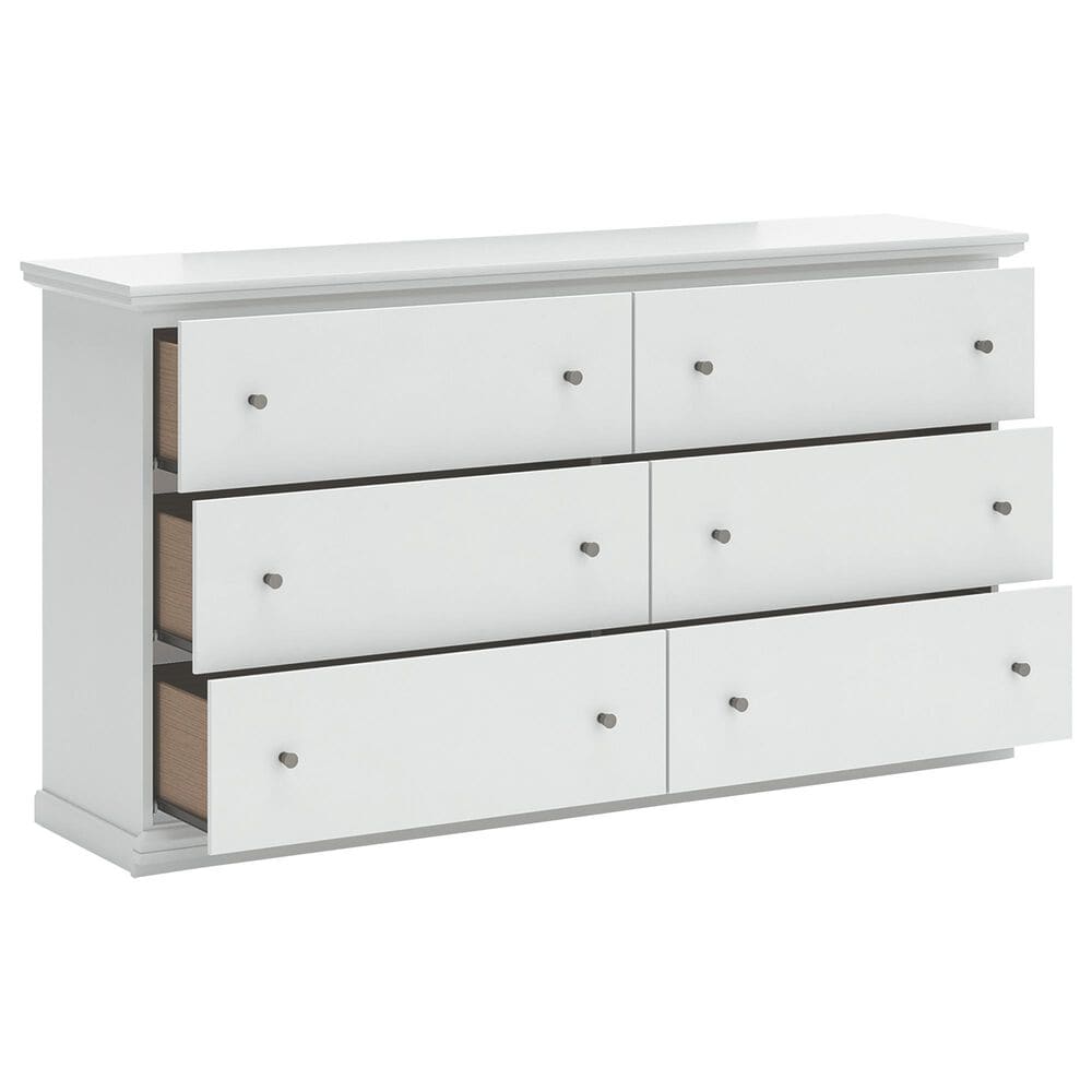 Ashley Bostwick Shoals 6-Drawer Dresser in White, , large