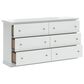 Ashley Bostwick Shoals 6-Drawer Dresser in White, , large