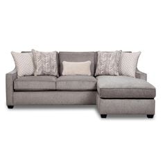 Northwestern St. Charles Right Facing Sofa with Chaise in Granite