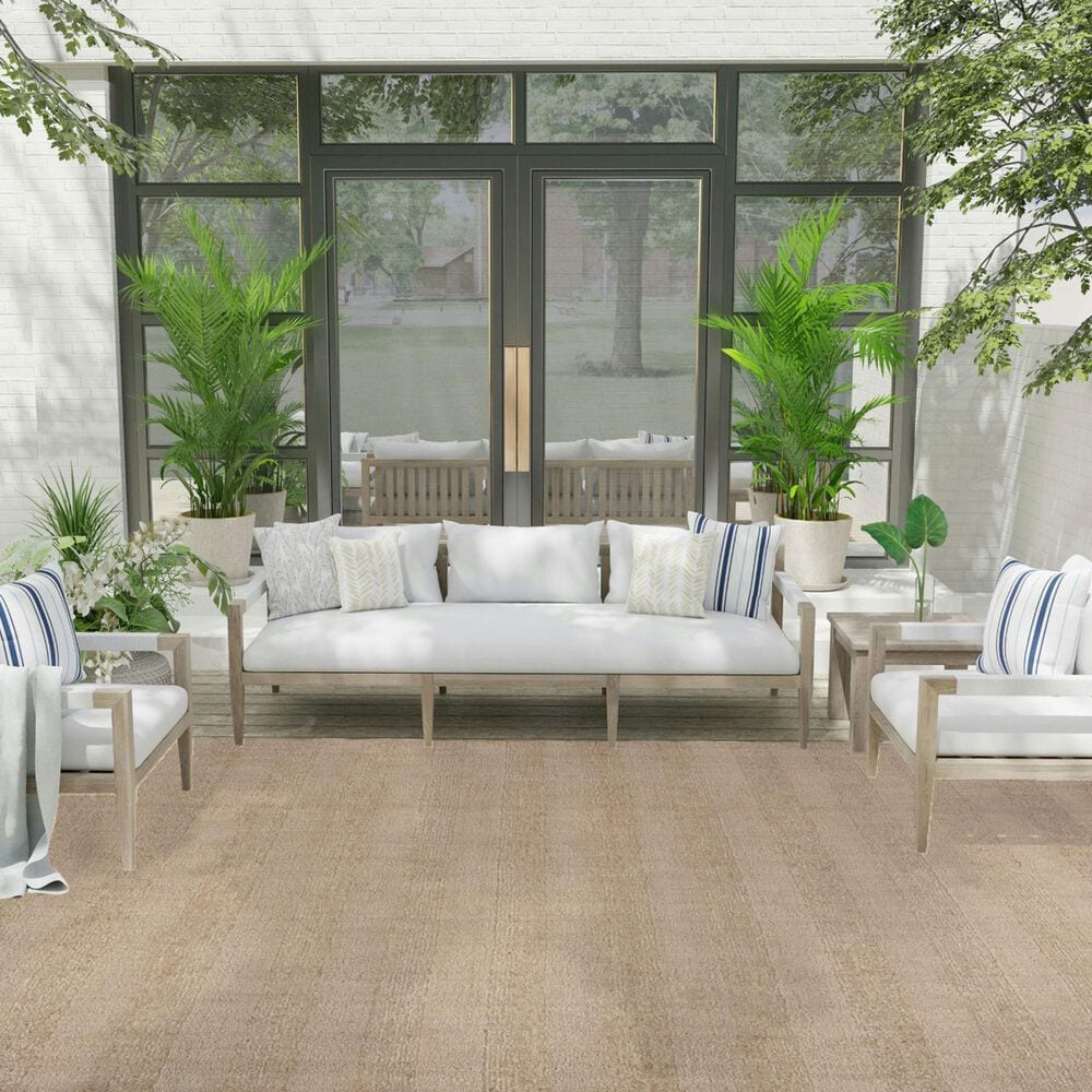 Nourison Calvin Klein Spun 9&#39;9&quot; x 13&#39;9&quot; Beige Area Rug, , large