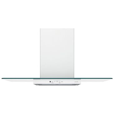Cafe 30" Wall-Mount Glass Canopy Chimney Hood in Matte White, , large