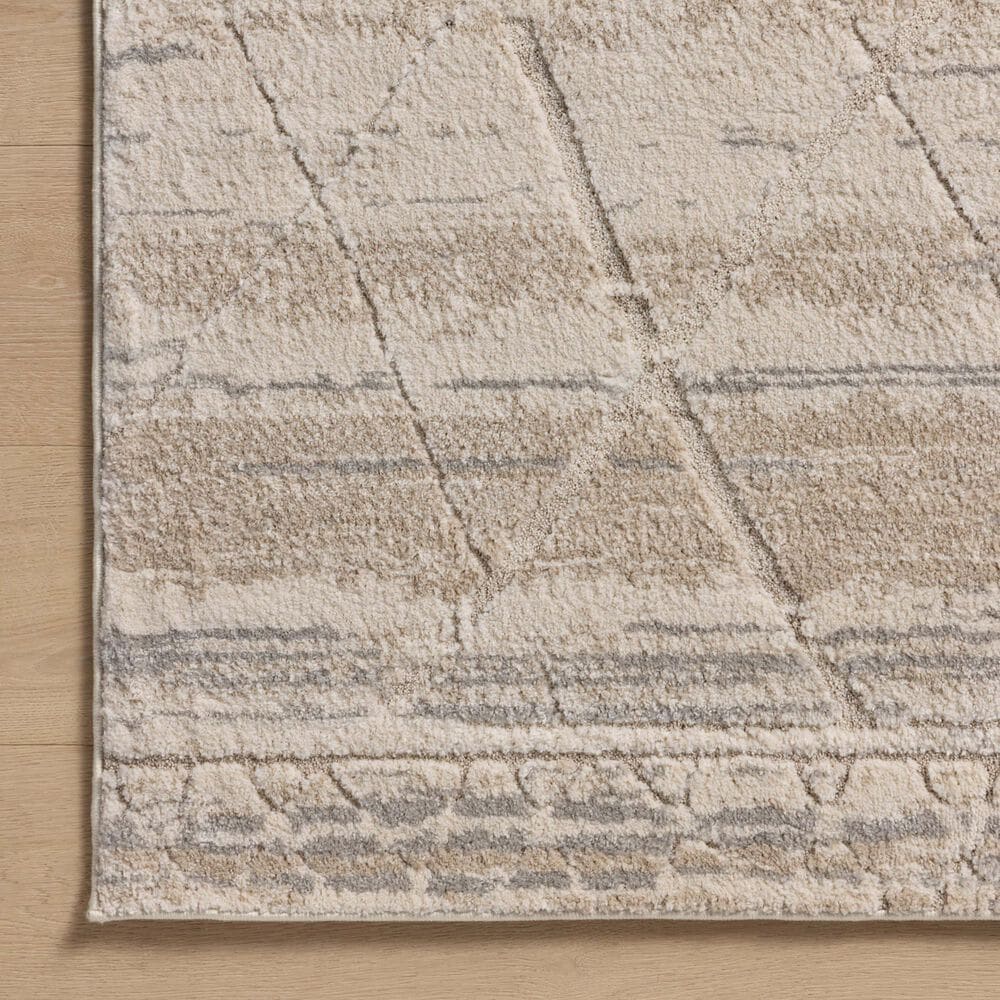 Amber Lewis x Loloi Monty 6&#39;7&quot; x 9&#39;3&quot; Ivory and Natural Area Rug, , large