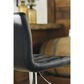 Ashley Adjustable Height Swivel Bar Stool with Black Cushion in Chrome, , large