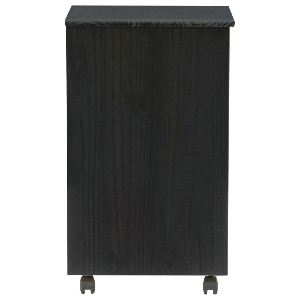 Linon Home Decor Cary 6-Drawer Rolling Cart in Black, , large