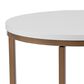 Flash Furniture Hampstead End Table in White with Matte Gold Finish, , large