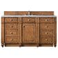 James Martin Vanities Bristol 30" Single Bathroom Vanity in Saddle Brown with 3 cm Arctic Fall Solid Surface Top and Rectangular Sink, , large
