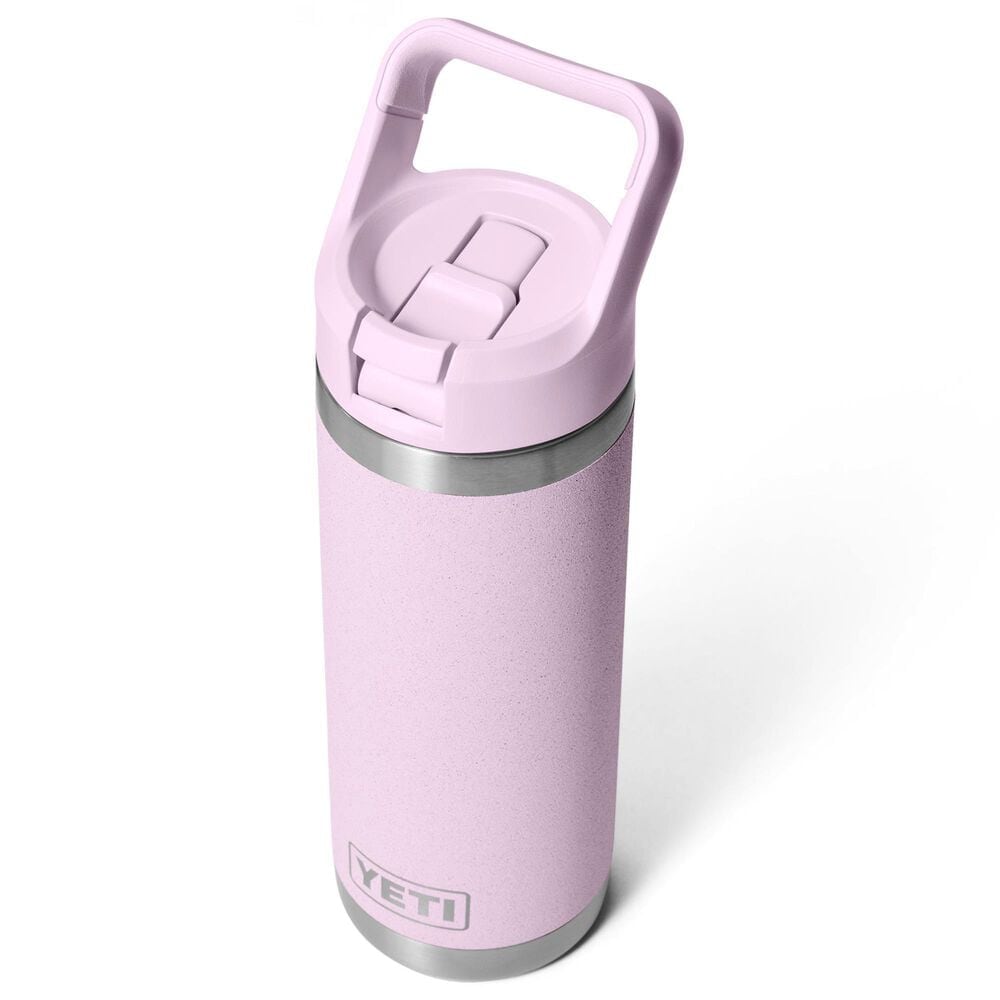YETI Rambler 18 Oz Water Bottle with Color-Matched Straw Cap in Cherry Blossom, , large
