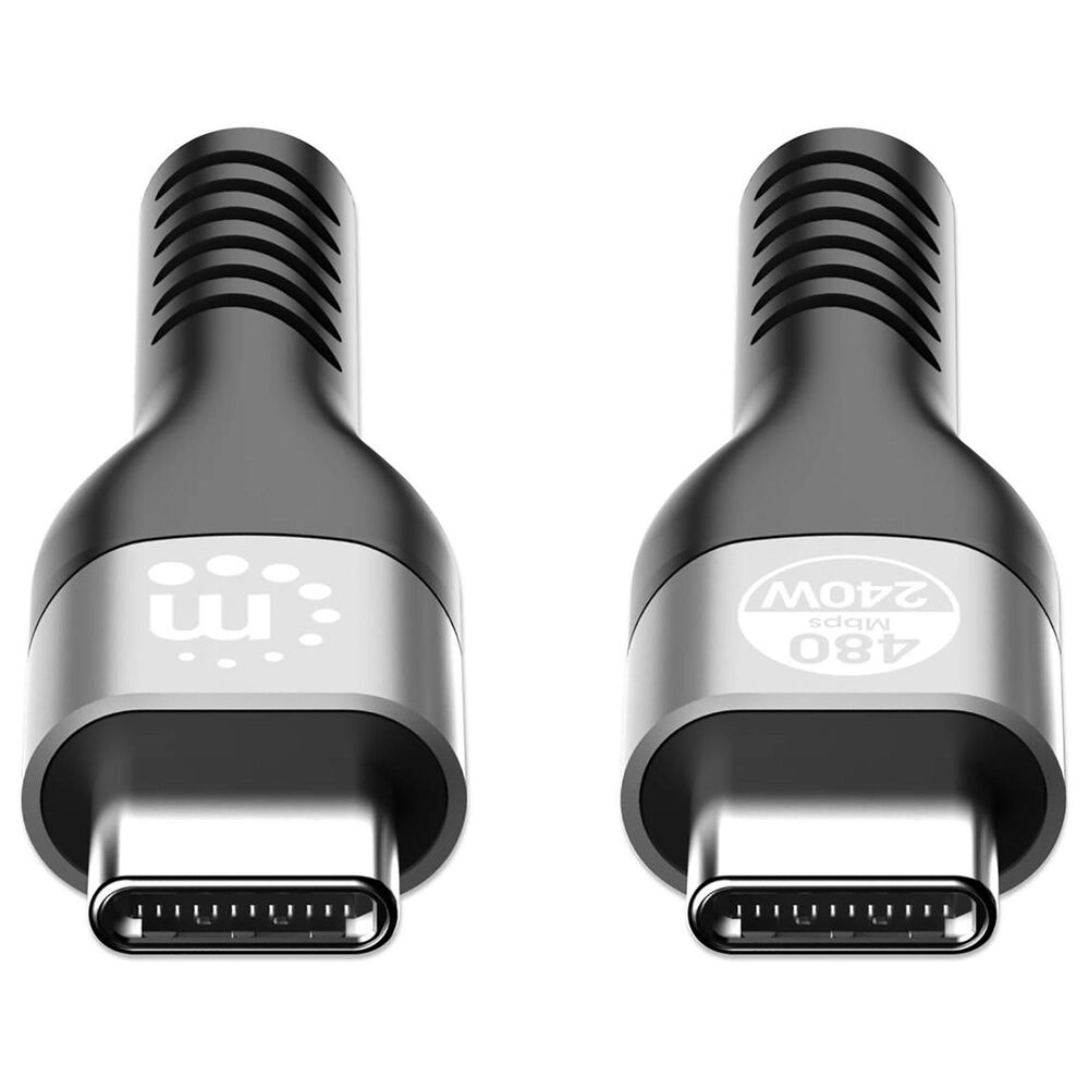 Manhattan 7&#39; Braided USB-C Charging Cable in Black, , large