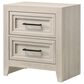 Crown Mark Lorraine 2-Drawer Nightstand in Antique White, , large