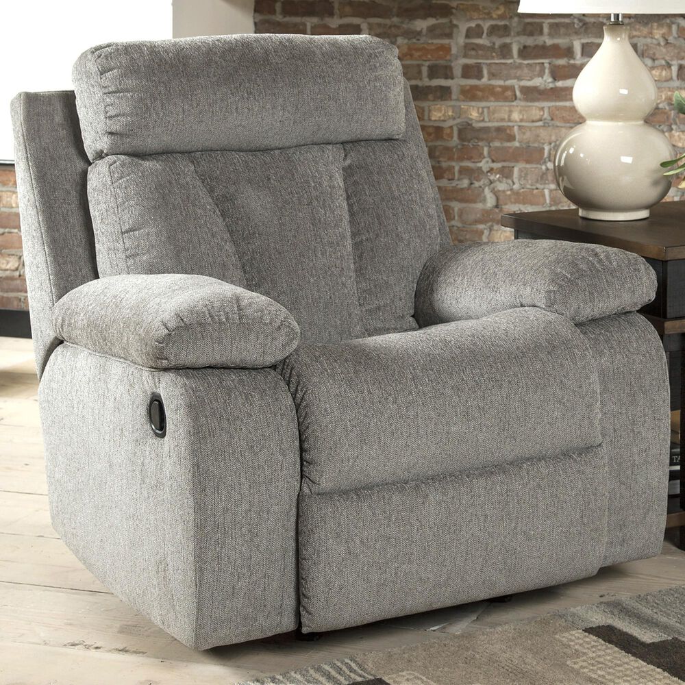 Ashley Mitchiner Manual Rocker Recliner in Fog, , large
