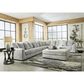 Ashley Regent Park Oversized Accent Ottoman in Pewter, , large