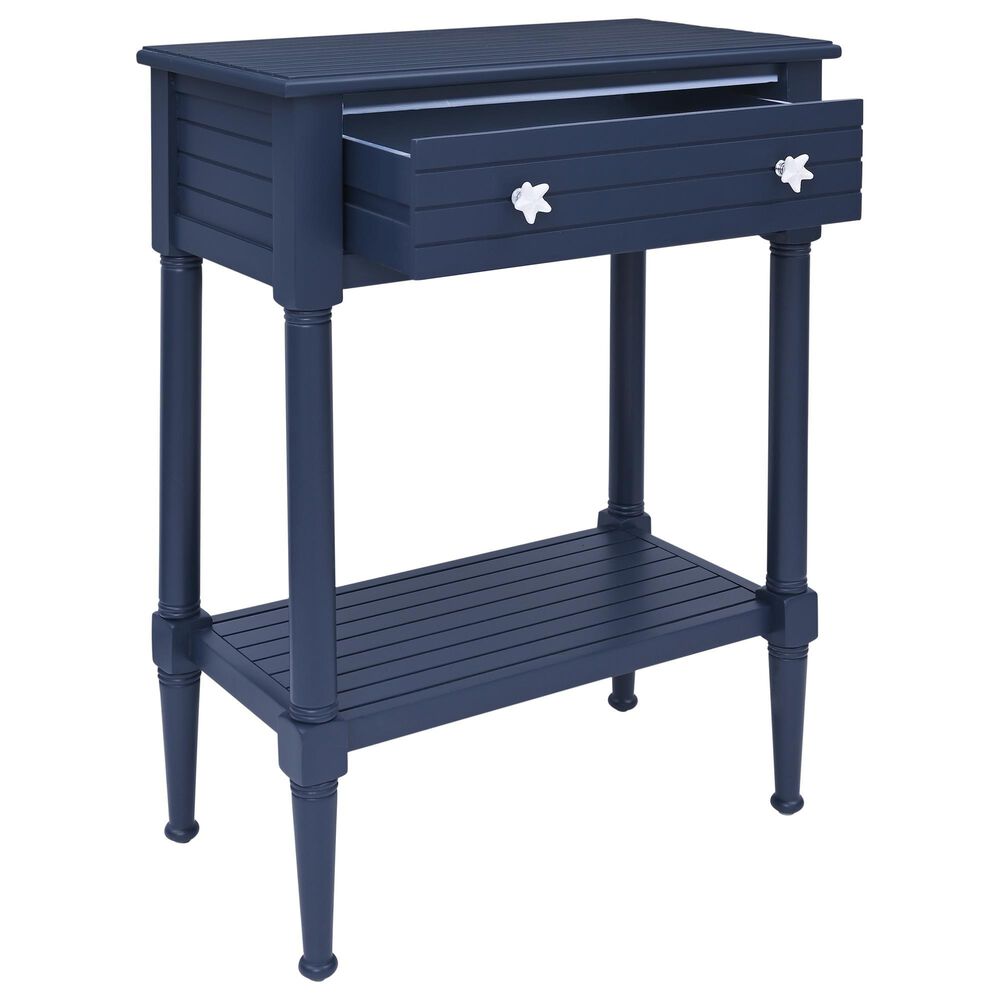 Linon Home Decor Seaboard Accent Table in Navy, , large