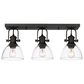 Golden Lighting Hines 3-Light Bath Fixture in Matte Black, , large
