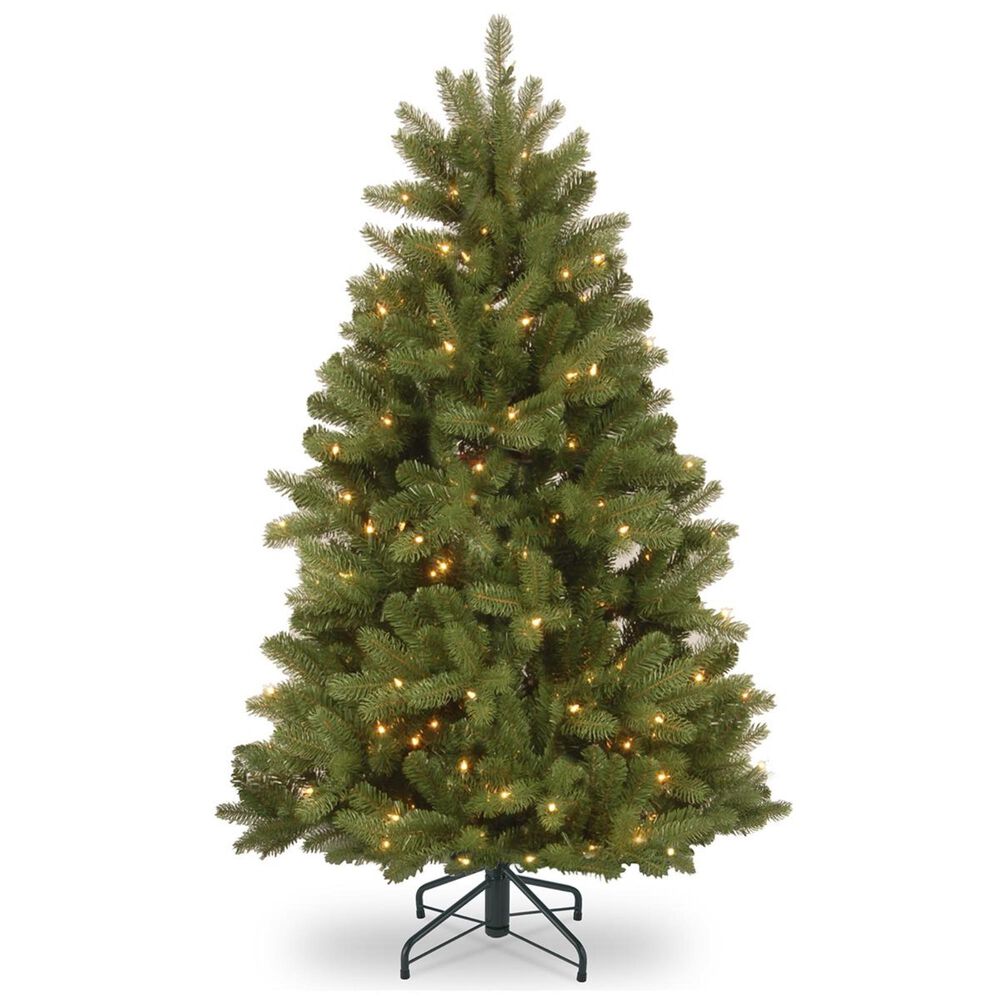 National Tree 5" Feel Real Newberry Spruce Hinged Tree with 500 White Lights, , large