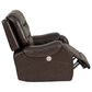 Linon Home Decor Barrett Power Glider Recliner in Rich Brown, , large