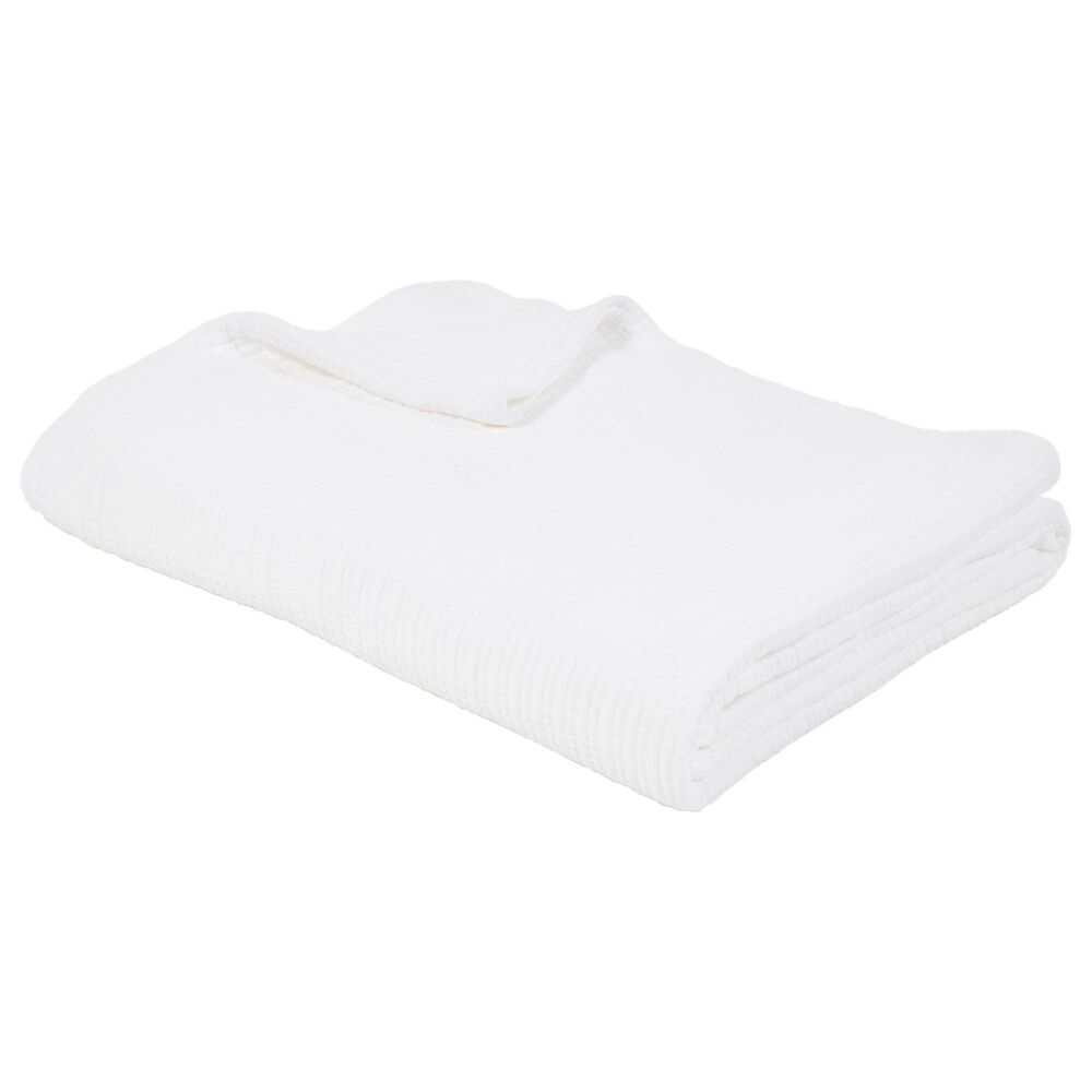 Pom Pom At Home Chatham King Matelasse Blanket in White, , large