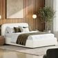 Richlands Furniture Belleville Queen Upholstered Platform Wingback Bed in Cream, , large