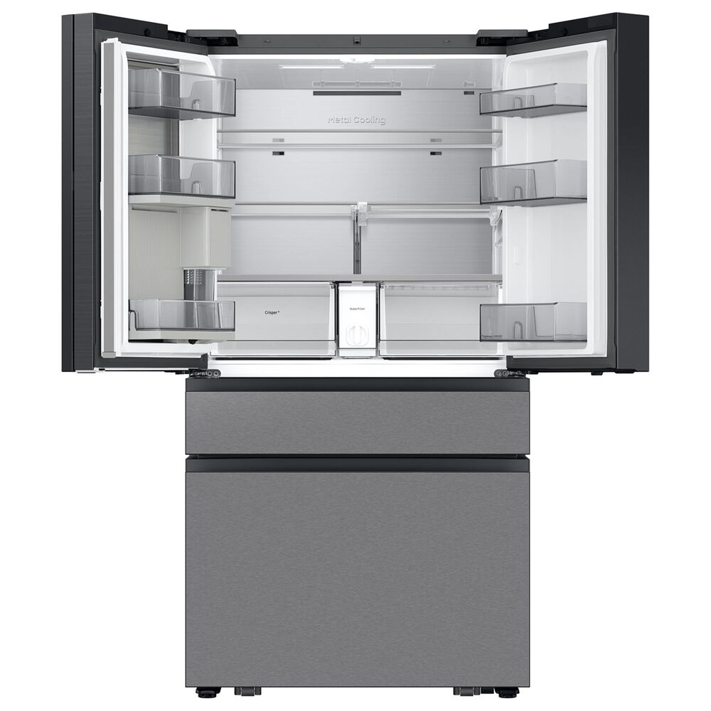 Samsung 28.6 Cu. Ft. Bespoke 4-Door French Door Refrigerator with AI Home &amp; AI Vision Inside in Charcoal Glass and Stainless Steel, , large