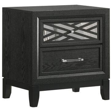 New Heritage Design Obsidian 2-Drawer Nightstand in Black, , large