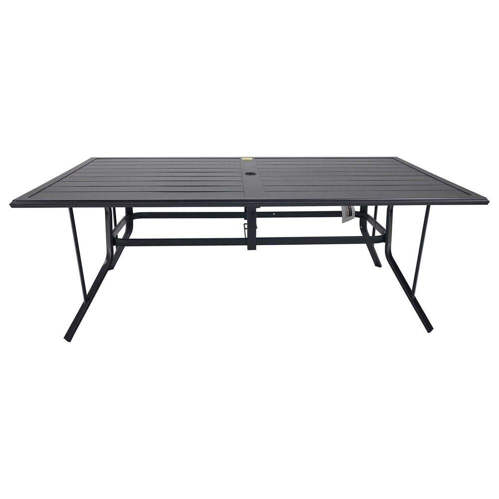 Redline Creation Inc. 7-Piece Patio Dining Set in Matte Black and Turquoise Blue, , large