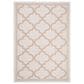 Safavieh Bermuda Geometric 5"3" x 7"6" Ivory and Beige Indoor/Outdoor Area Performance Rug, , large
