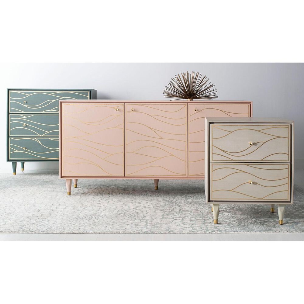 Safavieh Broderick Nightstand in White Gold, , large