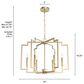 Hunter Zoanne 24" 6-Light Chandelier in Alturas Gold, , large