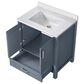 Lexora Home Jacques 30" Single Bathroom Vanity in Dark Grey with 2 cm White Cultured Marble Top and Rectangular Sink, , large
