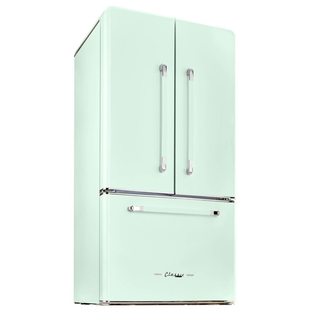 Unique Appliances Classic Retro 21.4 Cu. Ft Frost Free Counter Depth French Door Refrigerator in Summer Mint Green, , large