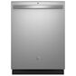 GE Appliances 24" Built-In Bar Handle Smart Dishwasher with 50 dBA in Stainless Steel, , large
