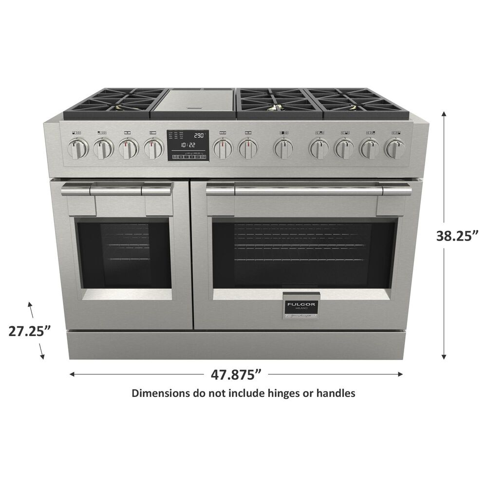 Fulgor Milano Sofia 6.5 Cu. Ft. 48&quot; Professional Dual Fuel Range in Stainless Steel, , large