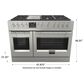 Fulgor Milano Sofia 6.5 Cu. Ft. 48" Professional Dual Fuel Range in Stainless Steel, , large