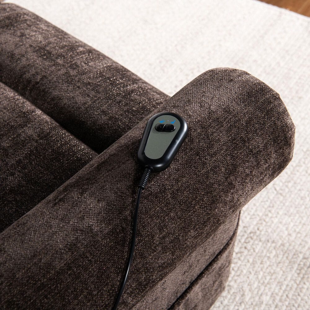 Jennifer Taylor Home Irwin Power Lift Assistance Recliner Chair in Chocolate Brown, , large