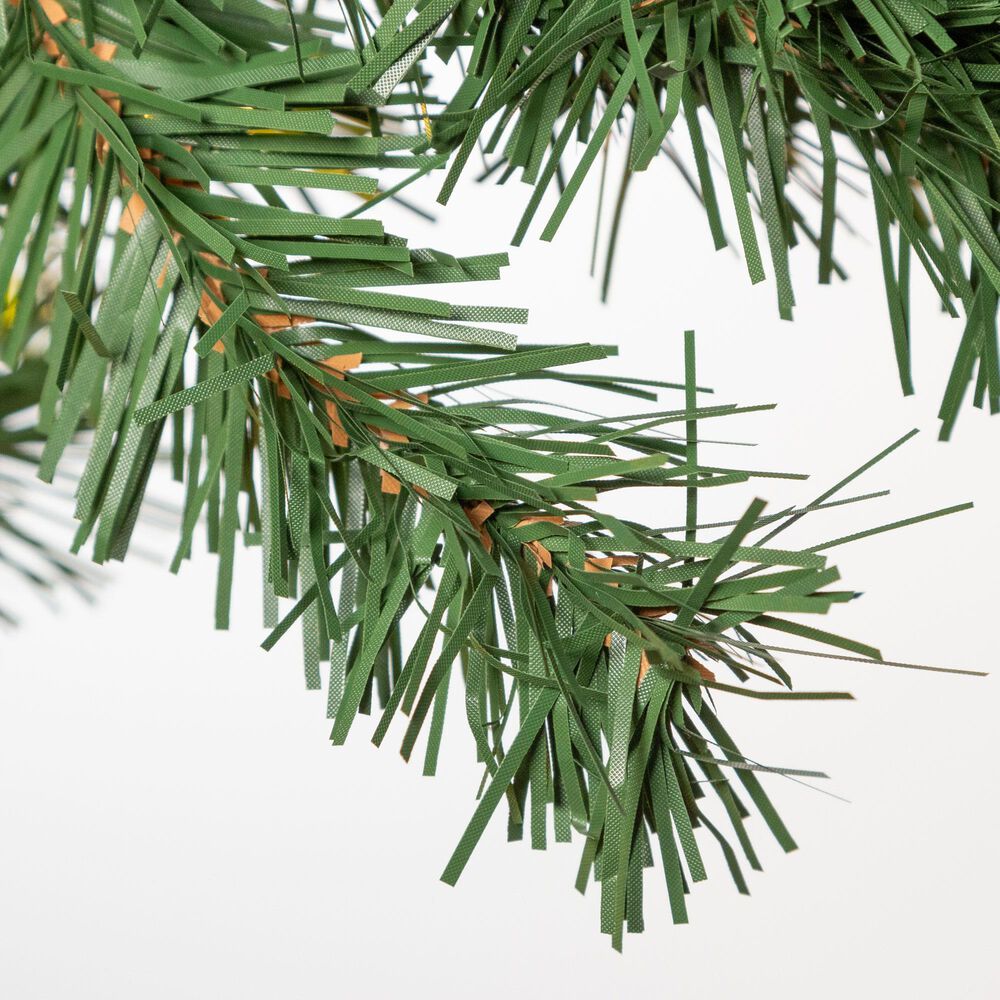 The Gerson Company 48&quot; Pre-Lit Aspen Spruce Artificial Christmas Wreath with White LED Lights in Green, , large