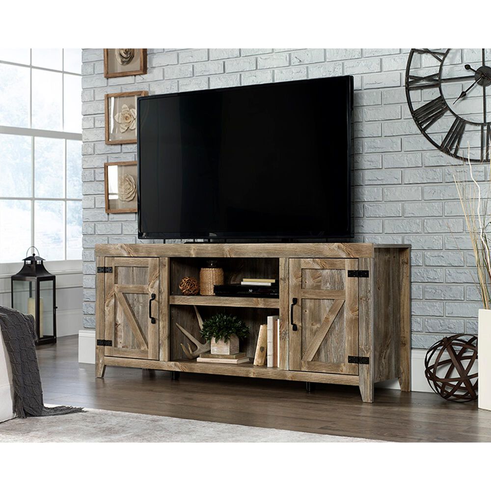 Sauder 63&quot; Entertainment Credenza in Rustic Cedar, , large