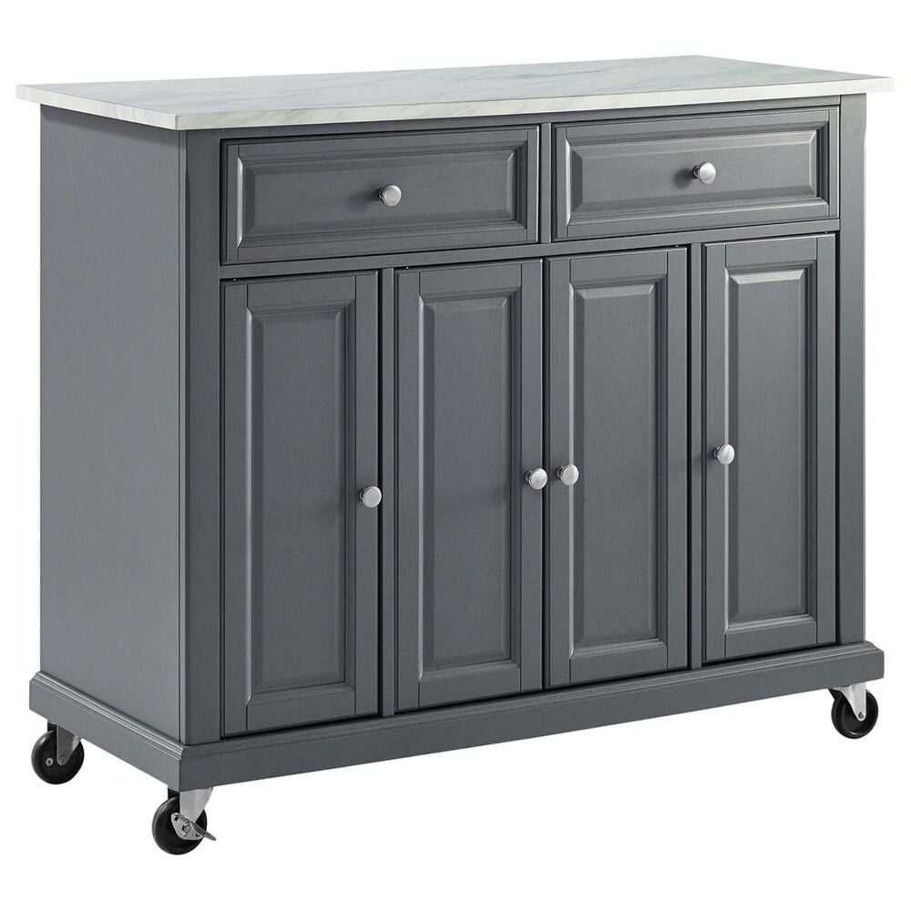 Crosley Furniture Avery Kitchen Cart in Grey, , large