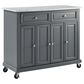 Crosley Furniture Avery Kitchen Cart in Grey, , large