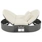HOMLUX 2-Person Outdoor Daybed with Adjustable Backrests and Foldable Cup Trays in Beige, , large