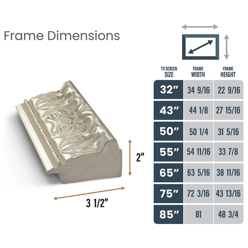 Deco TV Frames Premiere 32" Frame Bezel for Samsung the Frame TV in Tuscan Pearl, , large